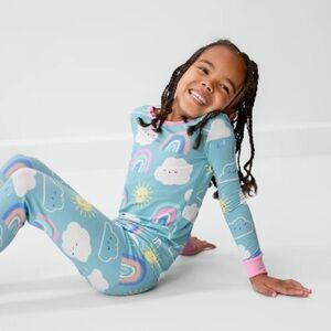 Little Sleepies Sleepy Skies Two-Piece Blue and Pink Pajama Set NWT